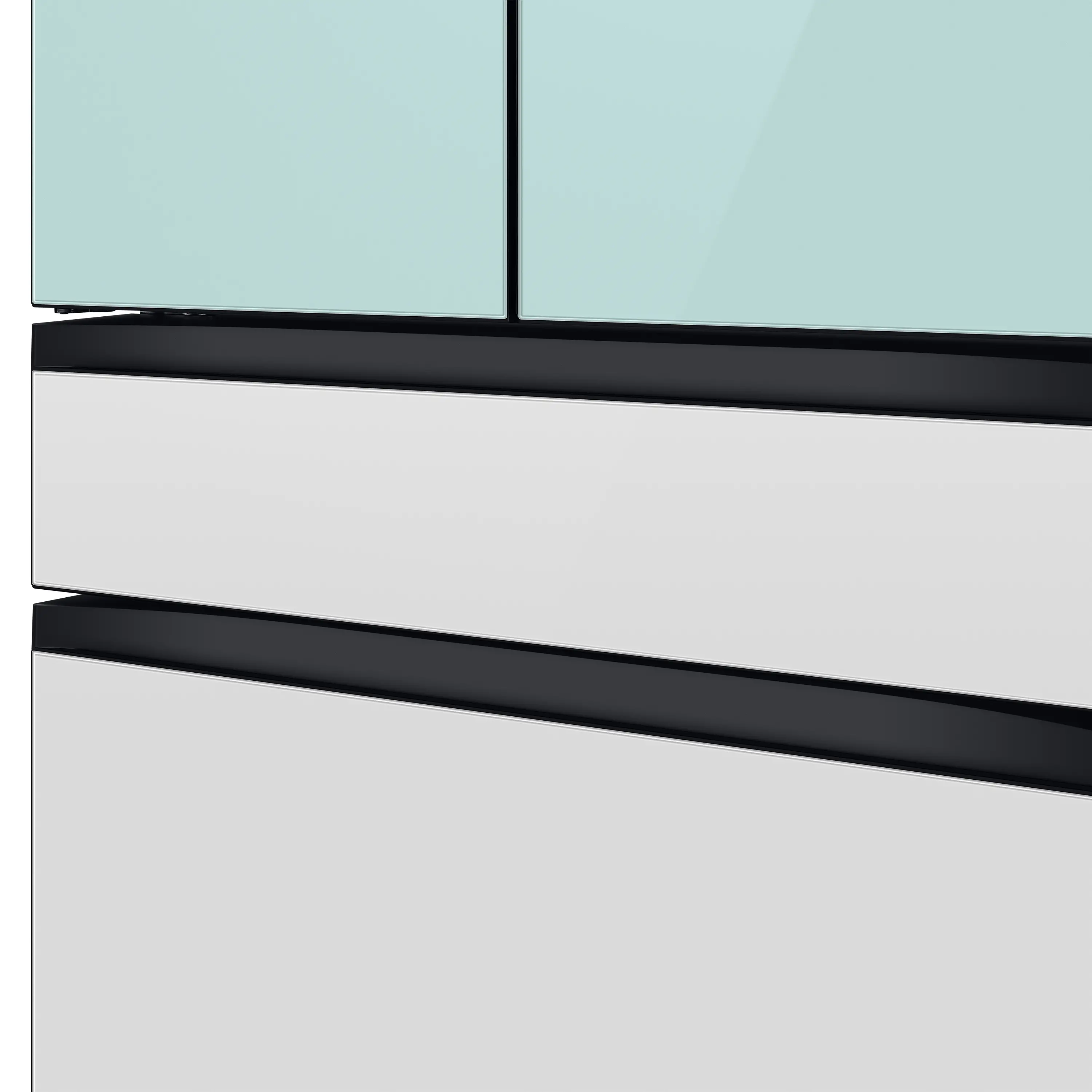 RF23BB86004M Samsung Bespoke 23 cu ft 4 door French Door Refrigerator - Counter Depth Blue and White Glass-8