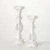 Medium White Pillar Candle Holder