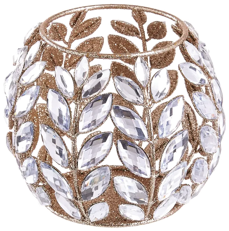 4.75 Inch Rhinestone Candleholder