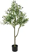 Olive Faux Plant in Plastic Pot