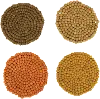 CF3518A-A/4-IND/BALL Assorted Handmade Wool Felt Ball Trivet