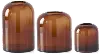 Small 5 Inch Amber Glass Vase