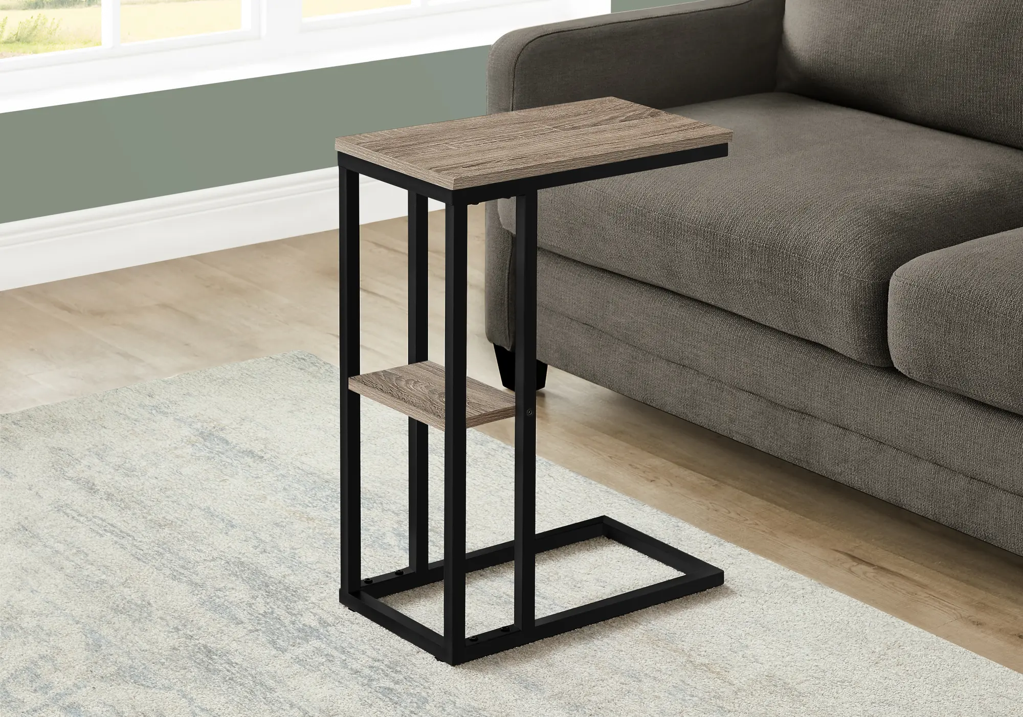 Monarch Taupe Rustic Side Table-2