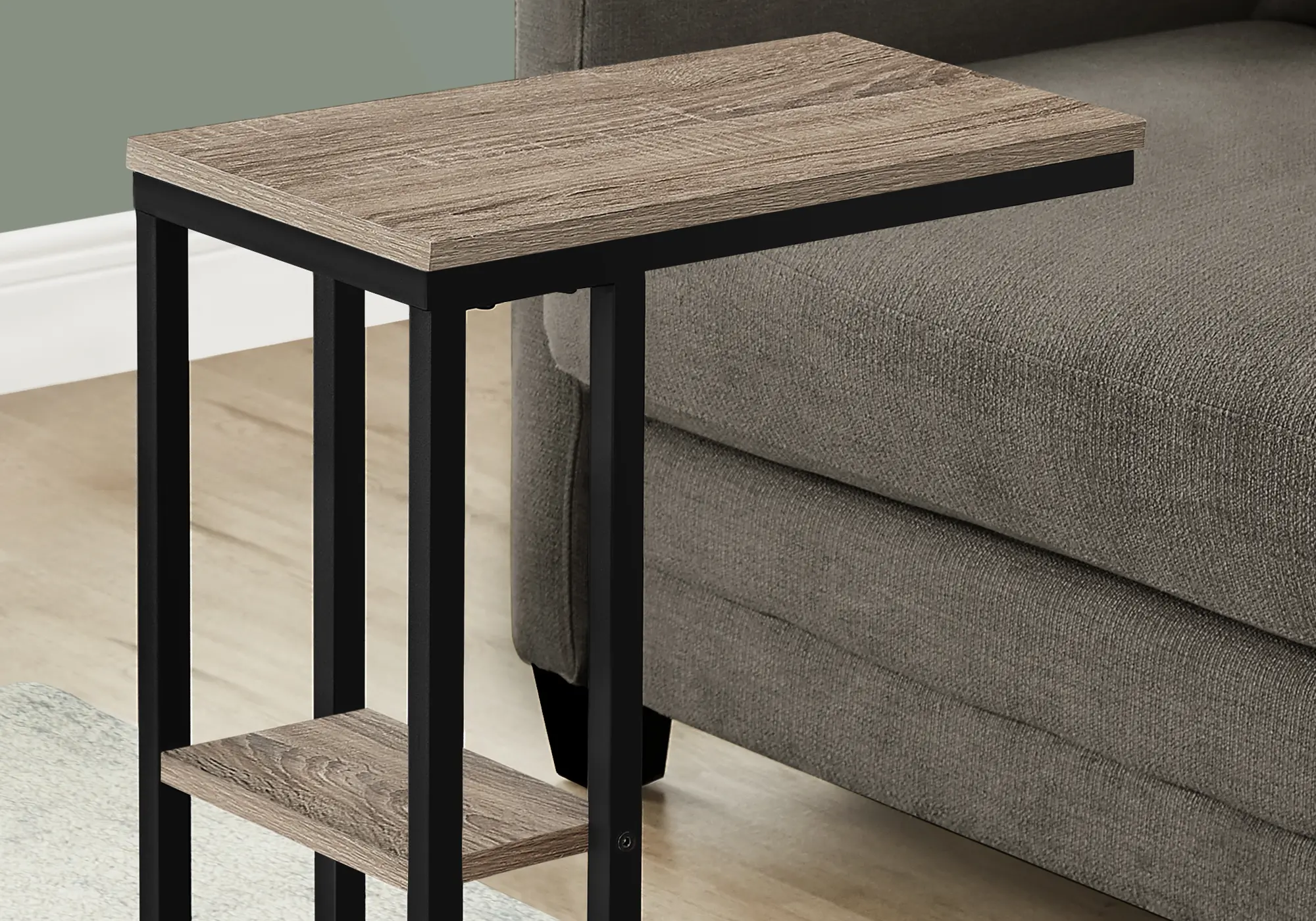 Monarch Taupe Rustic Side Table-3