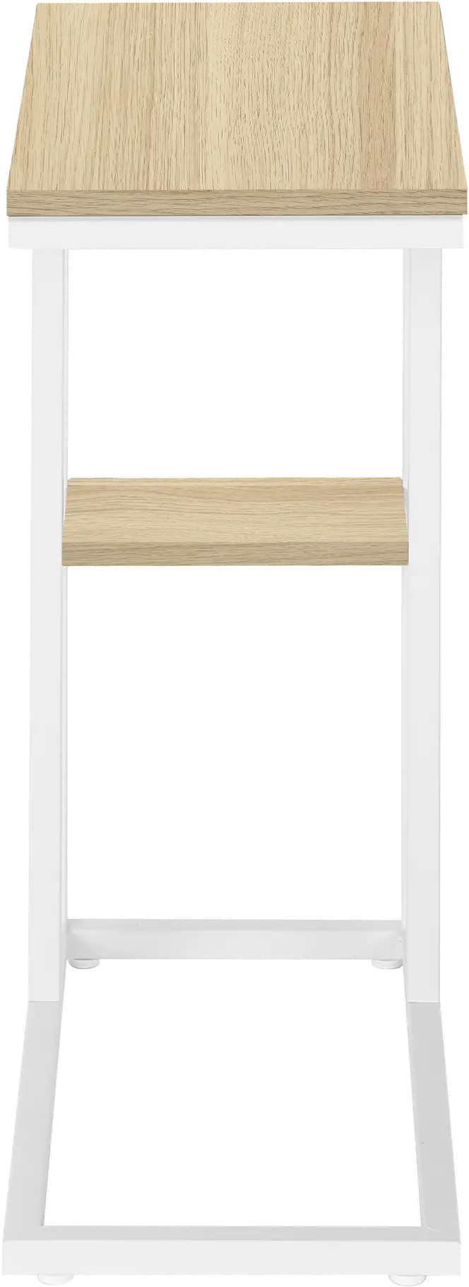 Monarch White and Light Brown Side Table-4