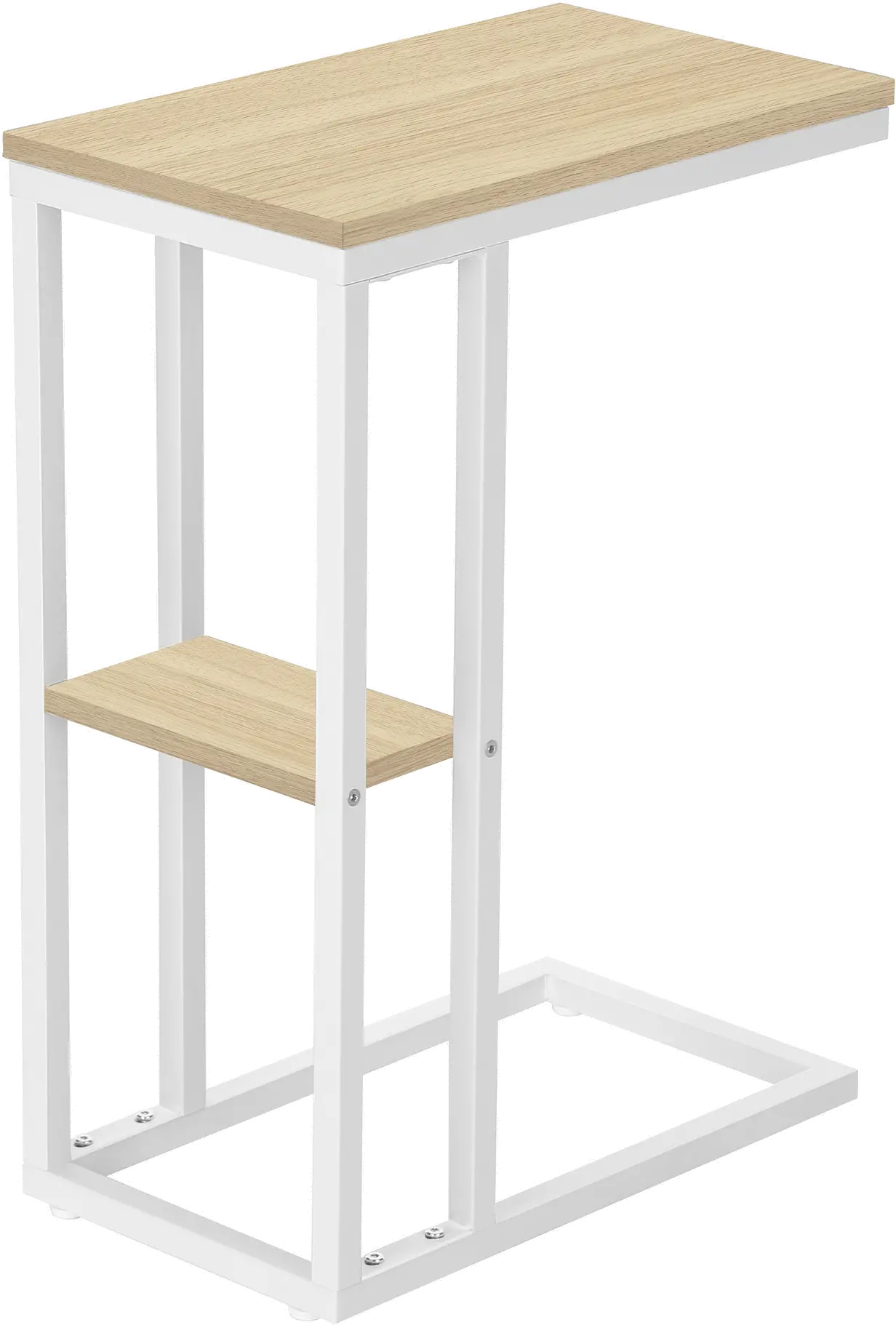 Monarch White and Light Brown Side Table-5