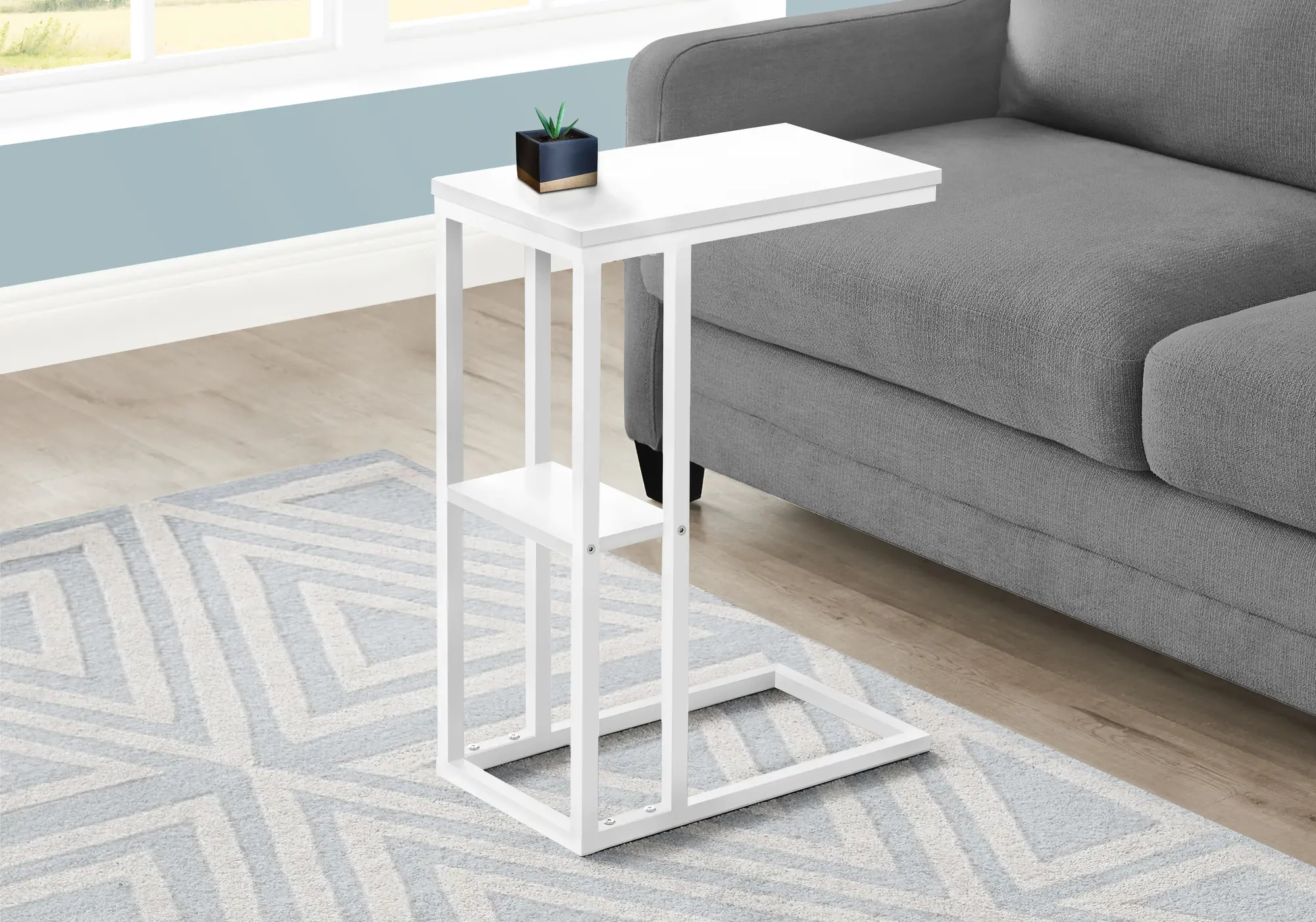 Monarch White Side Table-2