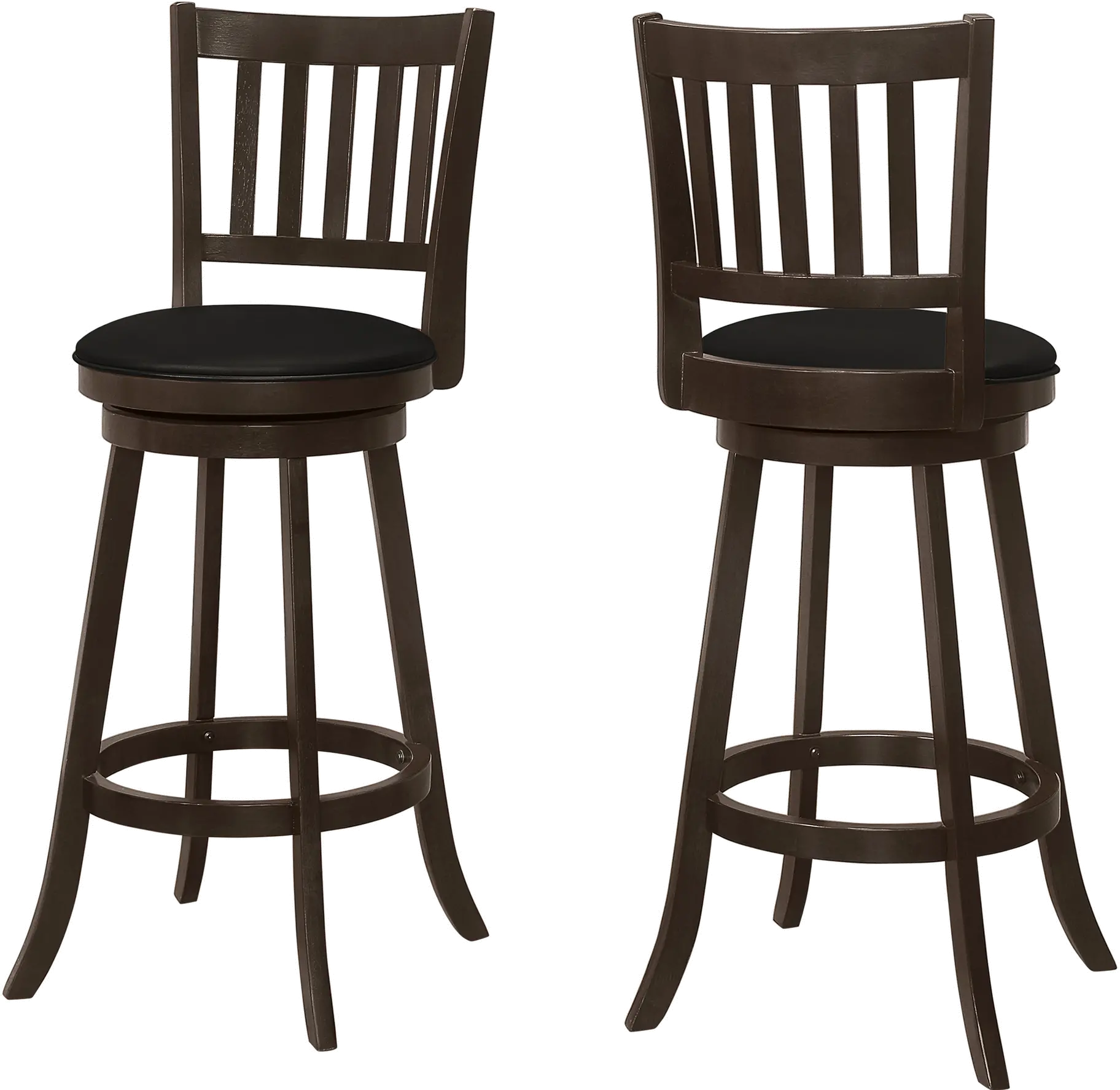 Monarch Dark Brown Swivel Bar Stool, Set of 2-1