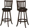 Monarch Dark Brown Swivel Bar Stool, Set of 2