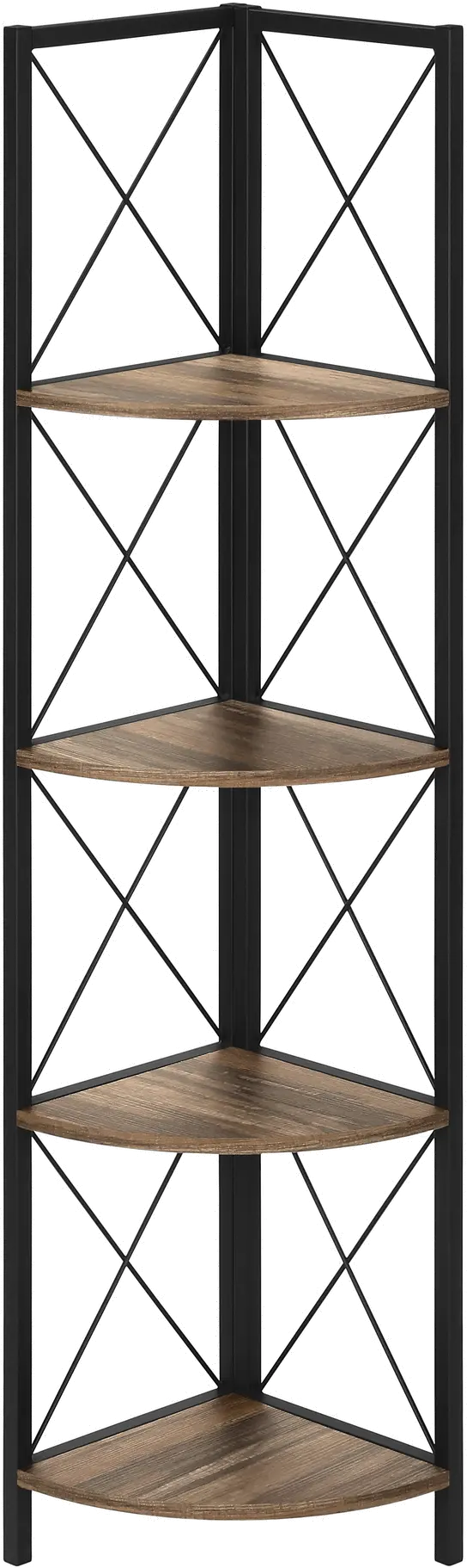 Jaden Brown 4-Tier Corner Bookcase-1