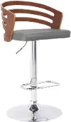 LCADSWBAGRWA Adele Gray Adjustable Bar Stool