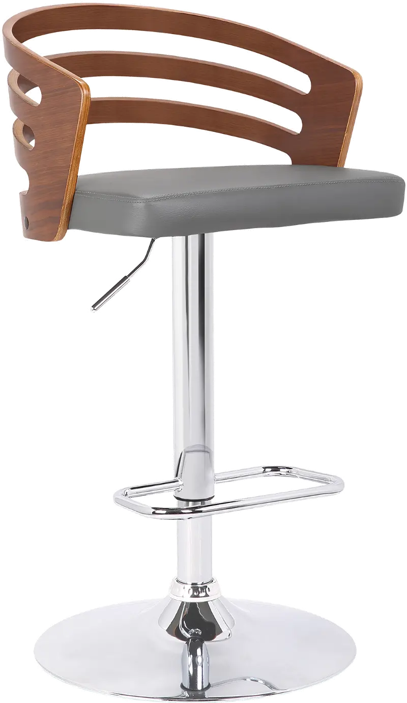 Adele Gray Adjustable Bar Stool