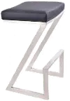 LCAT26BABLK Atlantis Black Backless Counter Height Stool
