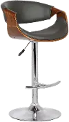LCBUBAWAGRAY Butterfly Gray Adjustable Height Bar Stool