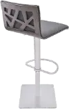 LCCRBAGRBS Crystal Swivel Dark Gray Adjustable Bar Stool