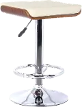 LCJABACRWA Java Cream and Walnut Adjustable Height Bar Stool