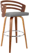 LCJYBAGRWA30 Jayden Gray Swivel Bar Stool