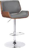LCLOSWBAGRWA London Gray Swivel Adjustable Bar Stool