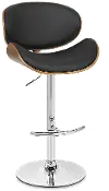 LCNABABLKWA Naples Black Adjustable Bar Stool