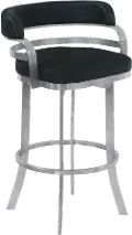 LCPRBABLBS26 Prinz Black Swivel Counter Height Stool