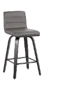 LCVIBAGRBL30 Vienna Gray Swivel Bar Stool
