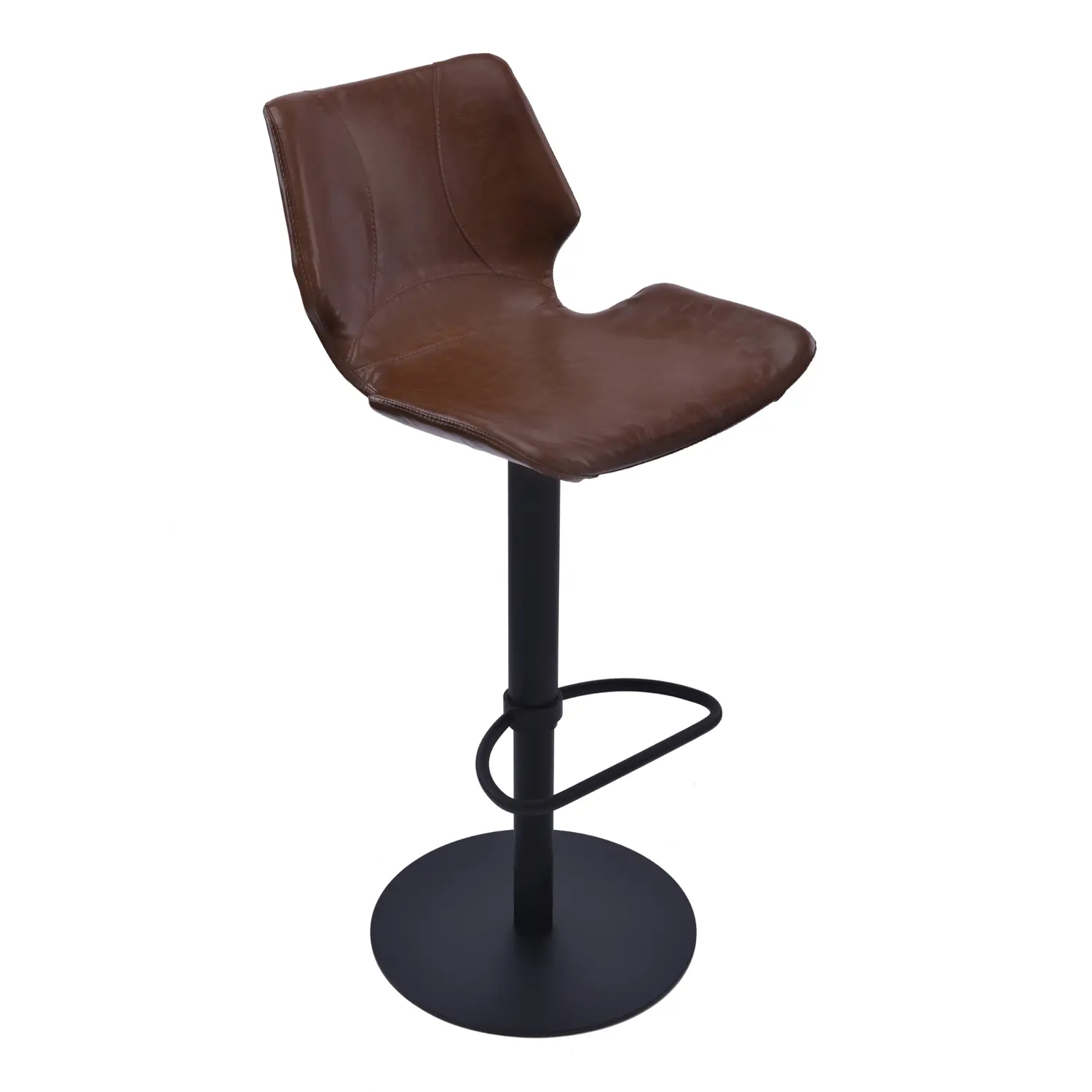 LCZUBAVCBL Zuma Dark Brown Adjustable Height Bar Stool-1