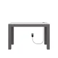 Astor Gray Desk with Wireless Charger