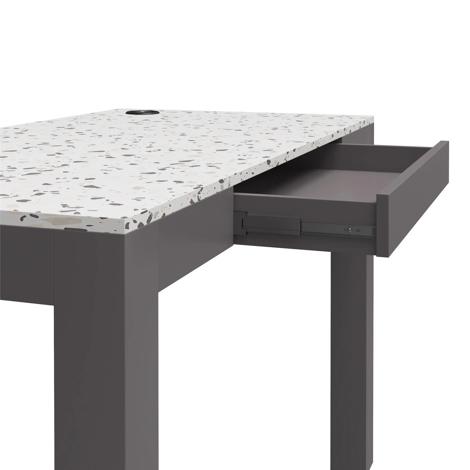 Astor Gray Desk with Wireless Charger-8