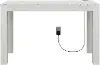 Astor White Desk with Wireless Charger