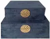 Large Blue Box with Gold Metal