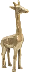 12 Inch Aluminum Gold Giraffe
