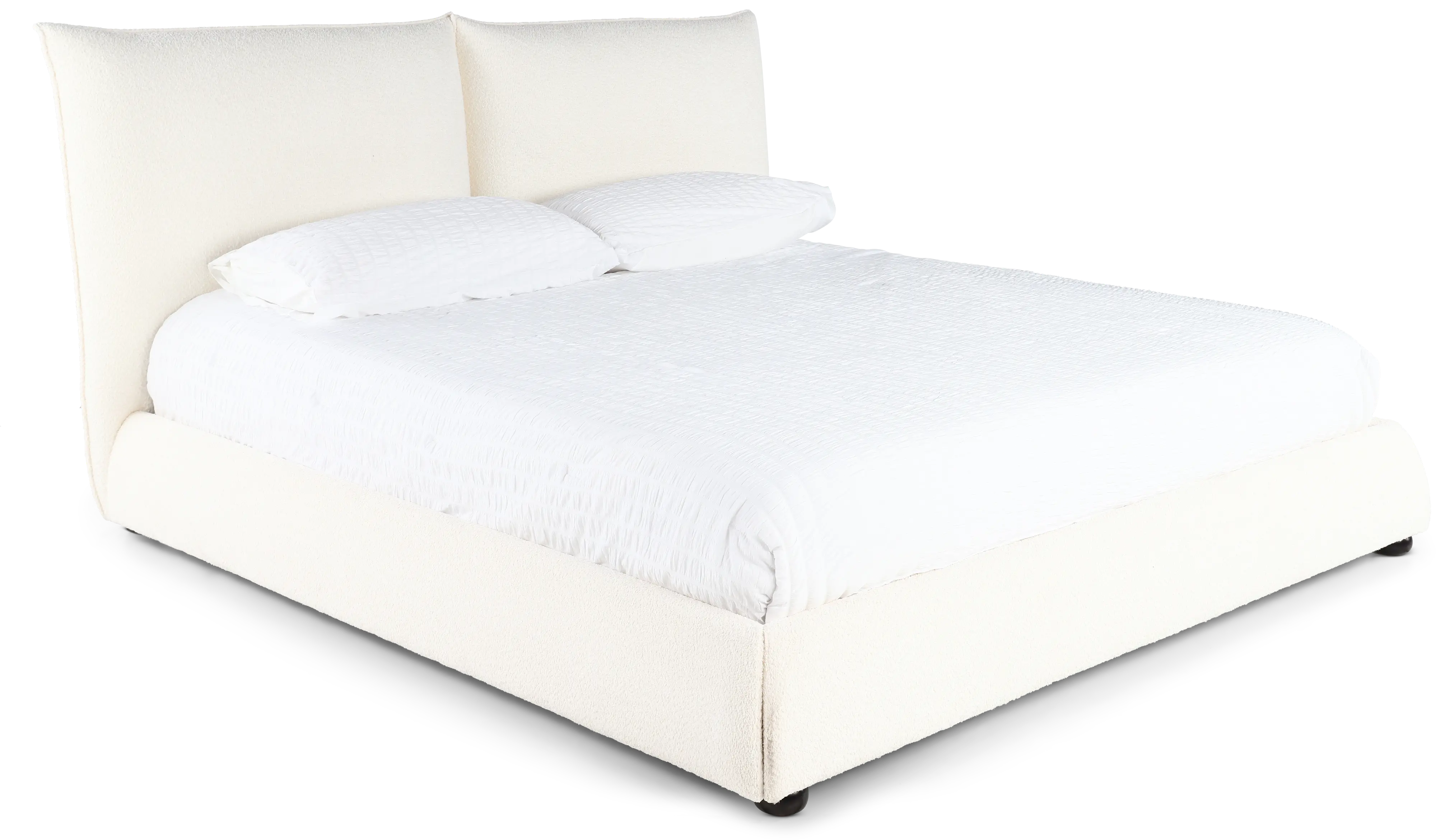Cumulus Off-White Queen Upholstered Bed-1