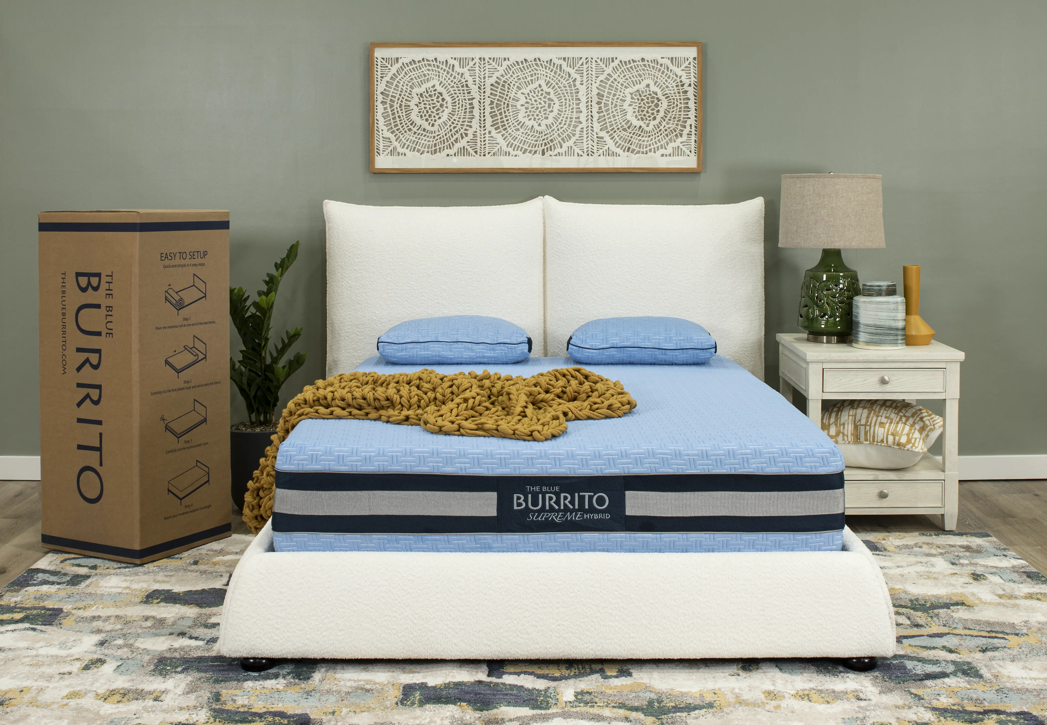 Cumulus Off-White Queen Upholstered Bed-2