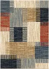 AMI5X7/5X7/AMITYHRVS Amity Harvest 5 x 7 Blue and Rust Area Rug