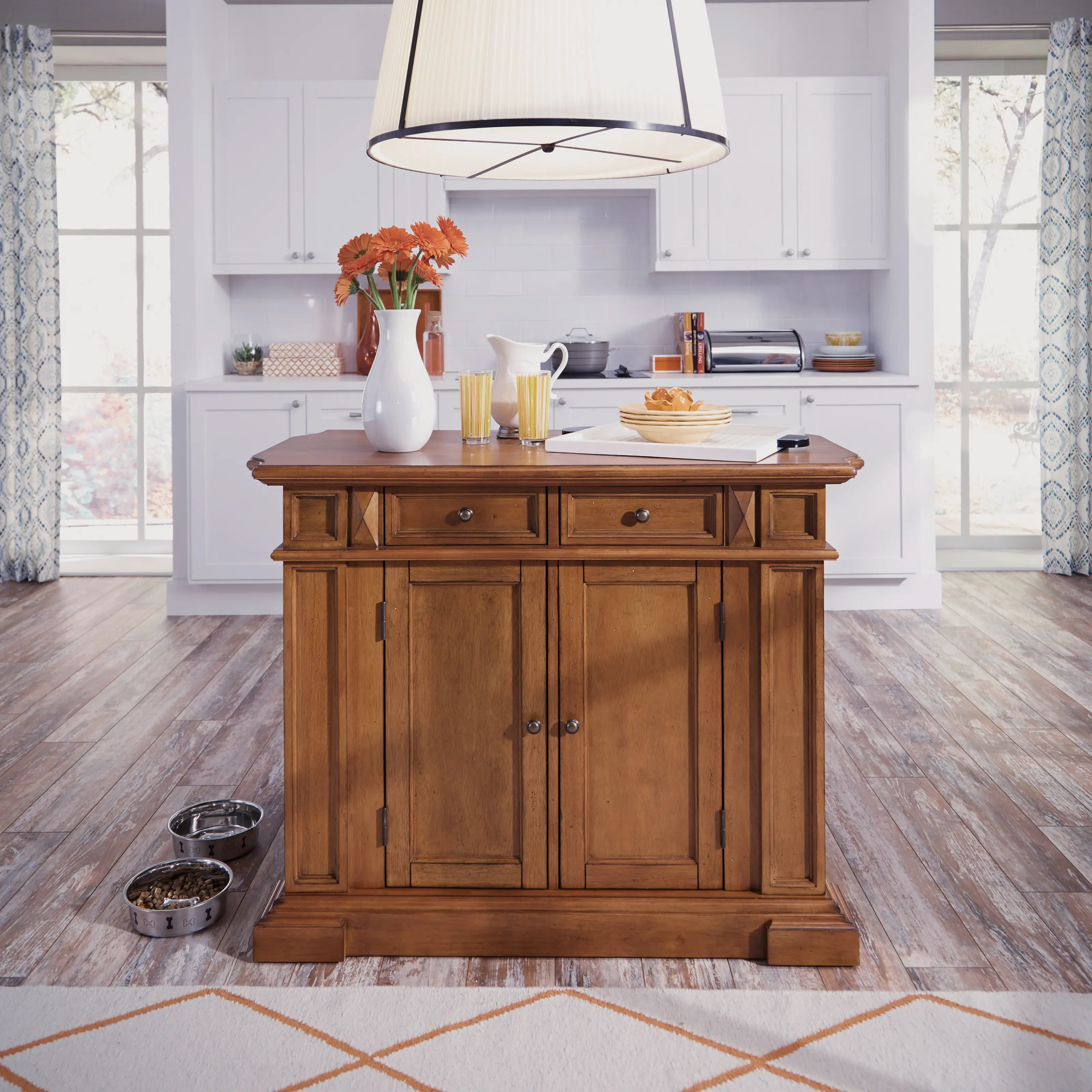 5004-94 Americana Brown Kitchen Island-1