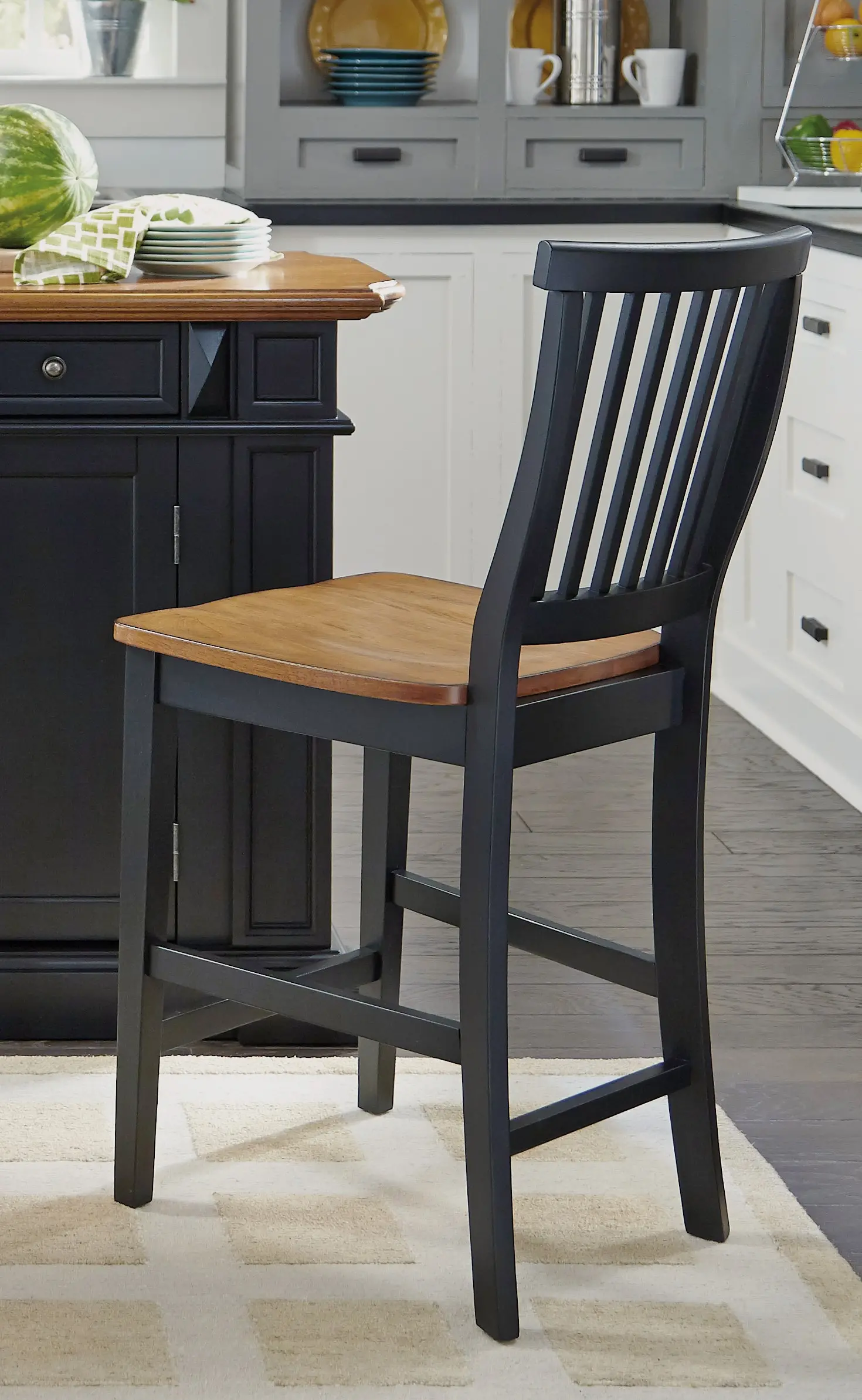 5003-89 Americana Black Counter Height Stool-2