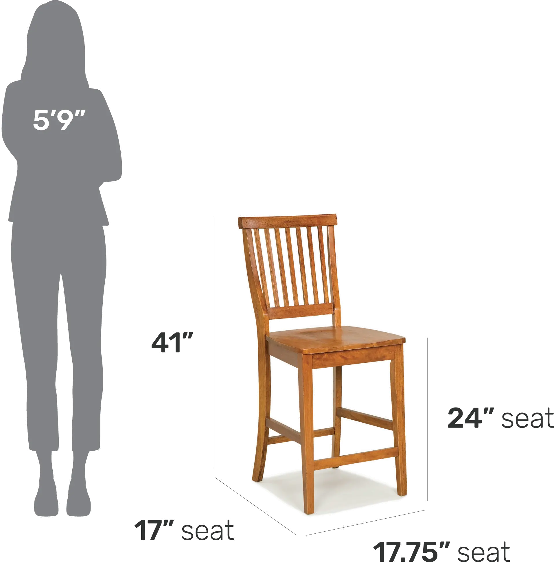 5004-89 Americana Brown Counter Height Stool-2