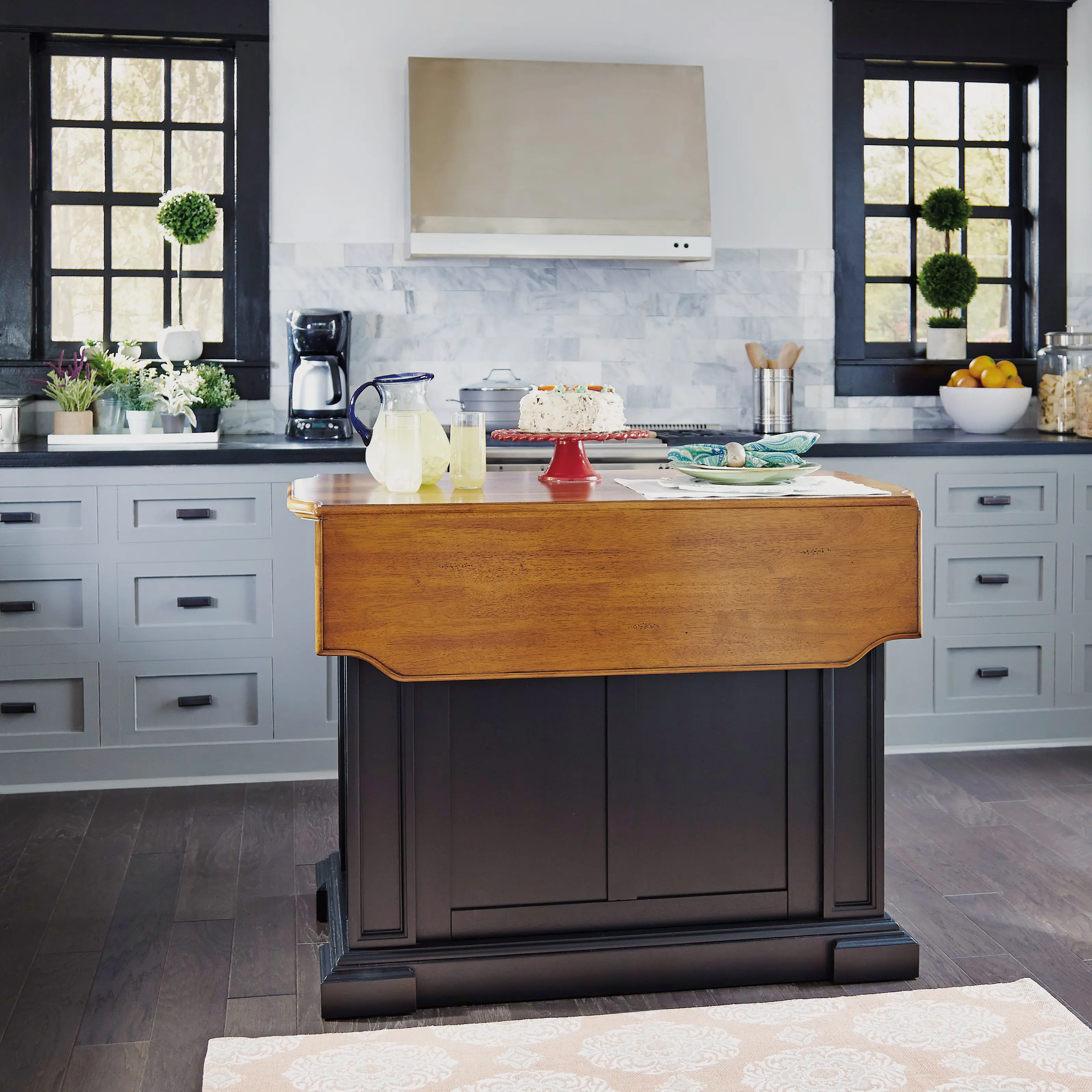 5003-94 Americana Black Kitchen Island-2
