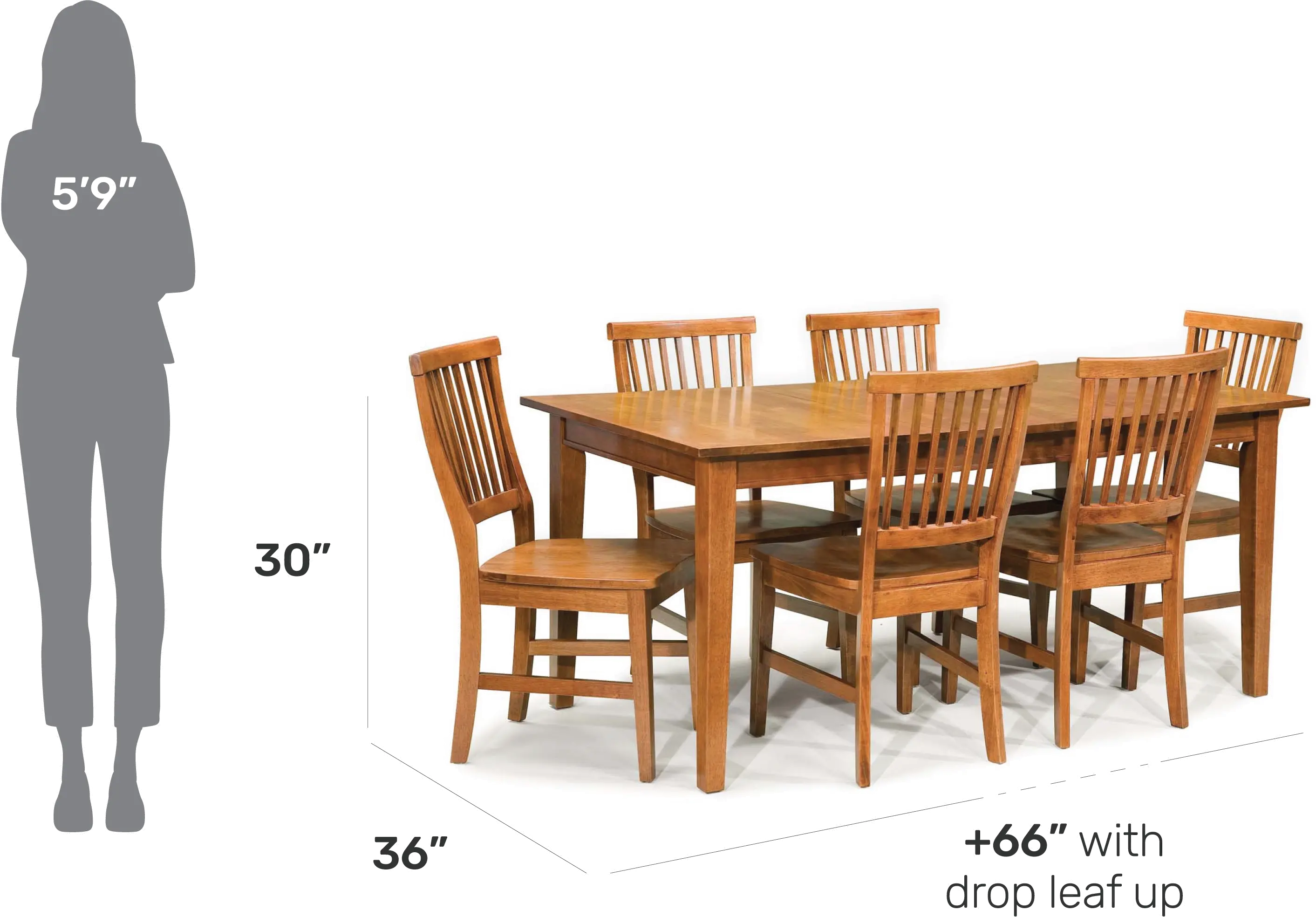 5180-31 Arts and Crafts Brown Rectangle Dining Table-4