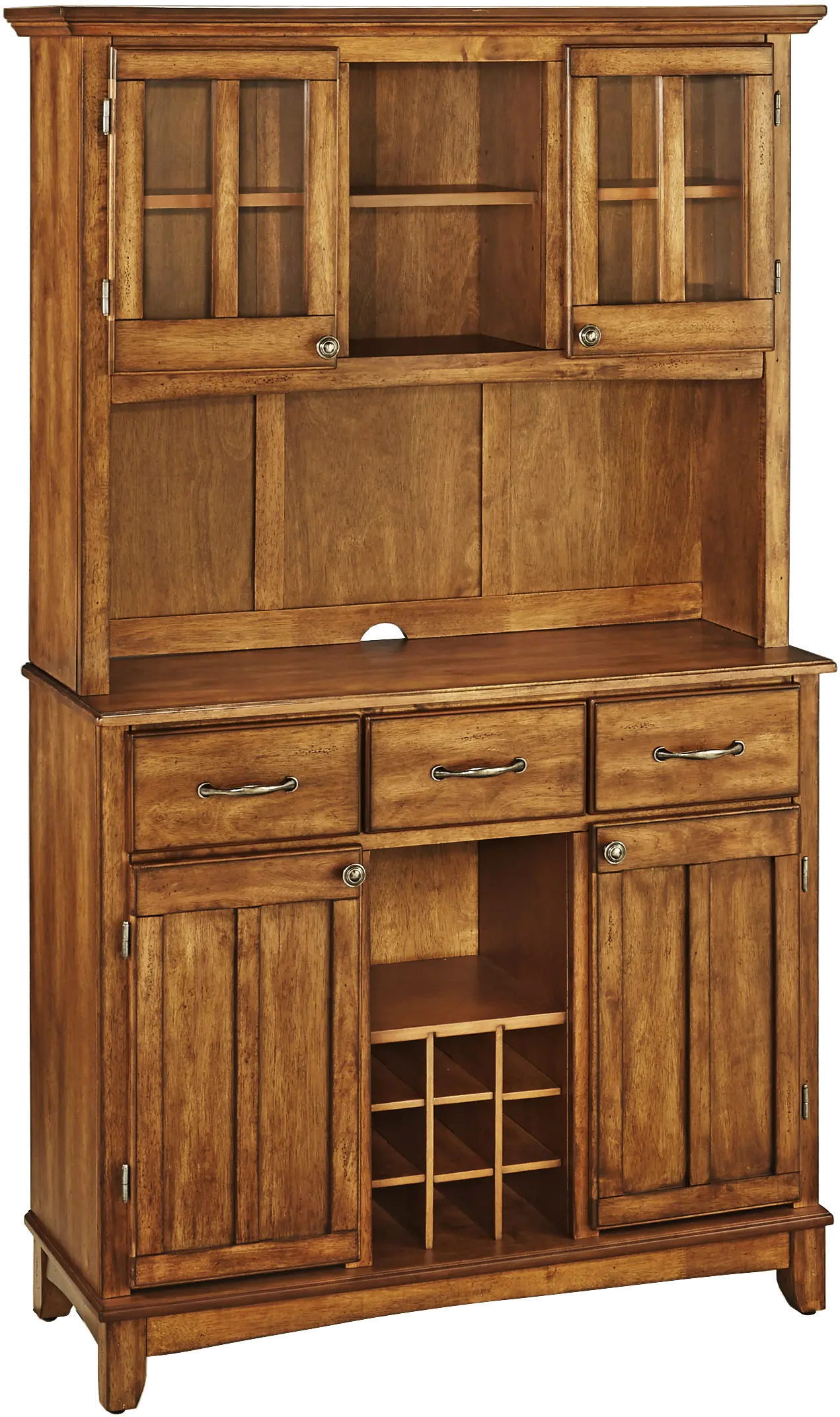 5100-0066-62 Homestyles Brown Buffet with Hutch-1