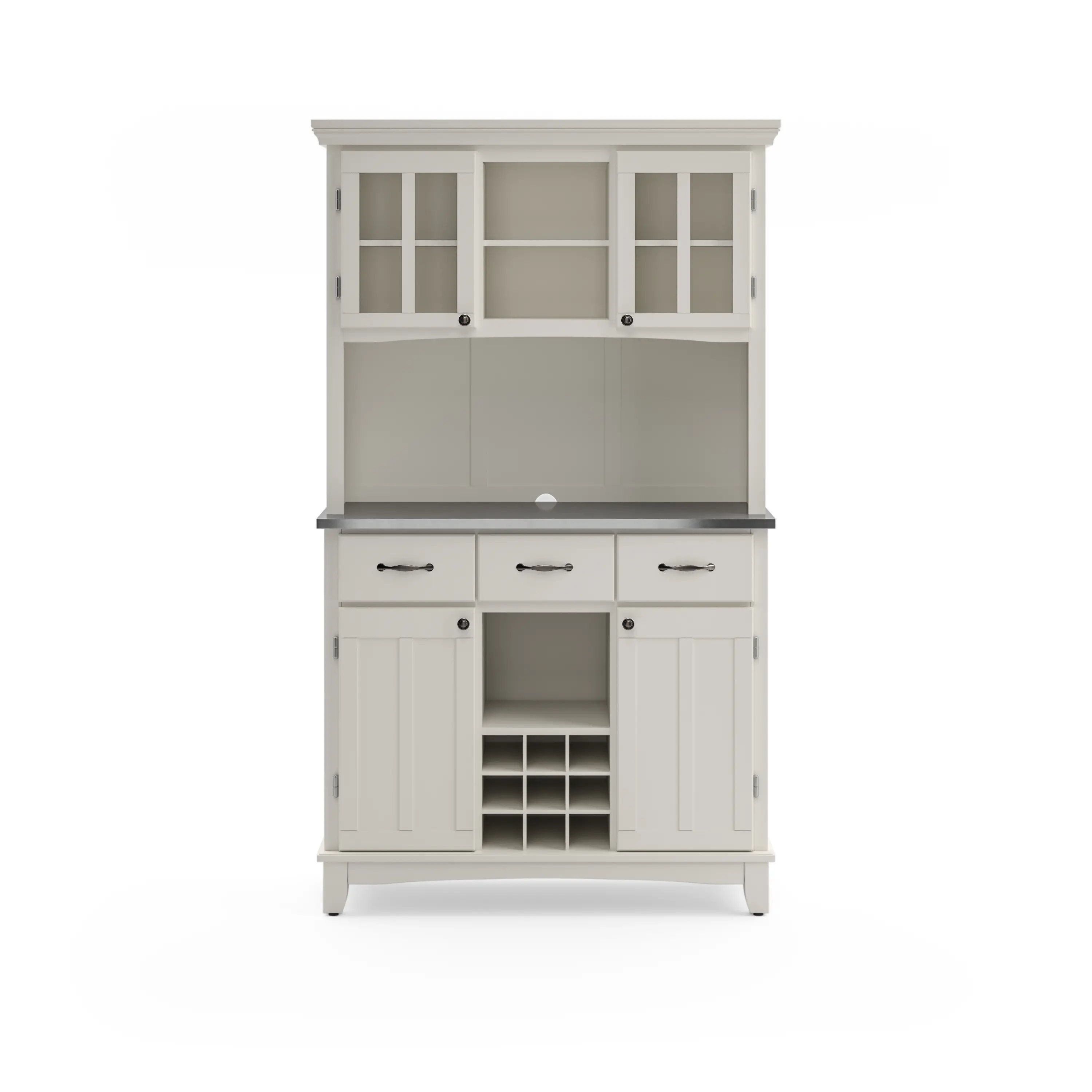 5100-0023-22 Homestyles Off-White with Stainless Steel top Buffet with Hutch-3