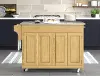 9200-1012 Create-A-Cart Brown Kitchen Cart with Stainless Steel Top