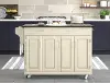 9200-1024 Create-A-Cart Off-White Kitchen Cart with Granite Top