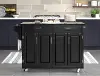 9200-1044 Create-A-Cart Black Kitchen Cart with Granite Top