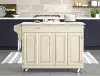 9200-1023 Create-A-Cart Off-white Kitchen Cart with Gray Granite Top