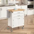 4509-95 Dolly Madison Small Off-White Kitchen Rolling Cart