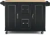 4517-95 Dolly Madison Black Kitchen Cart with Drop Leaf