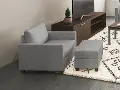 2001-18-FB02 Dylan Gray Armchair and Ottoman