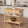 5216-95 General Light Brown Kitchen Cart