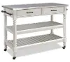 5219-95 General Line Open White Kitchen Cart